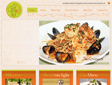 Tablet Screenshot of miafigliarestaurant.com